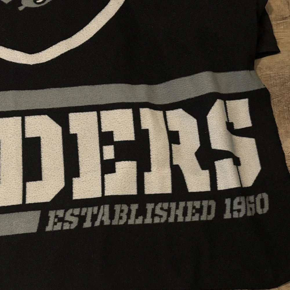 Las Vegas Oakland Raiders Black and Gray Blanket